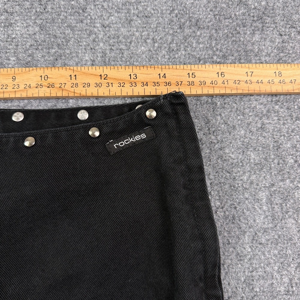 Rockies Womens Jeans 7/8 Black Studded Side Zip Western Vintage 90s Bareback - Picture 13 of 16